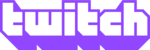 Twitch - Extruded - Wordmark - Purple - 150x50px