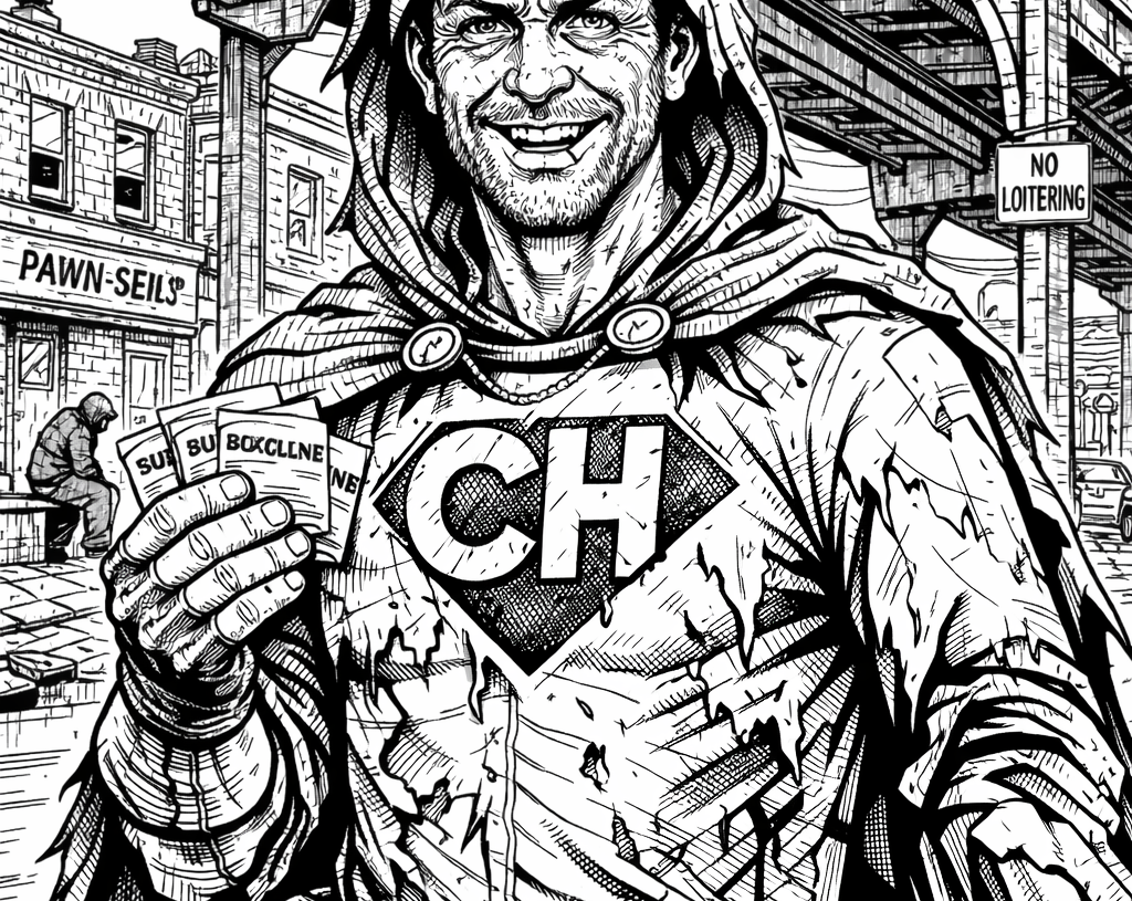 Coloring Page - Crackhead Superhero