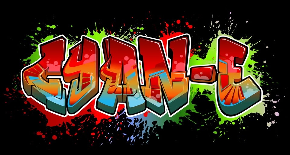 Cyan-E - Graffiti Logo - 1