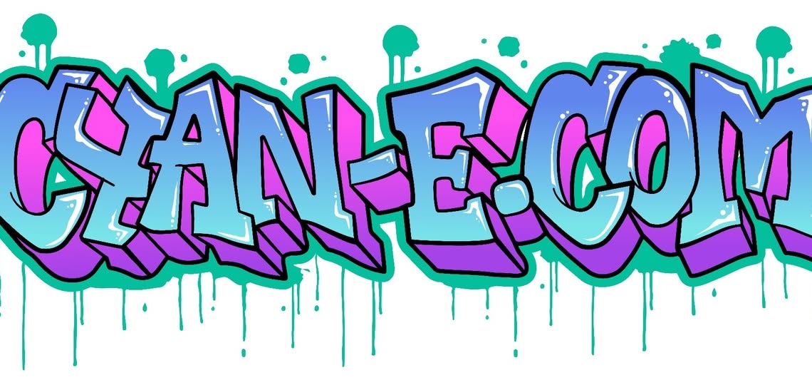 Cyan-Edotcom - Graffiti Logo - 1