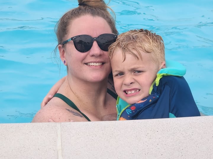 Cyan-Ejr - With Mom Swimming