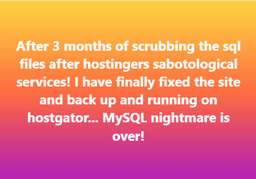 Hostinger - Trash - SQL